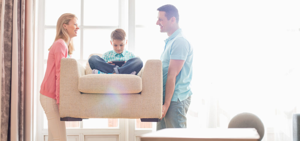 Family excited to sell and pack their furniture